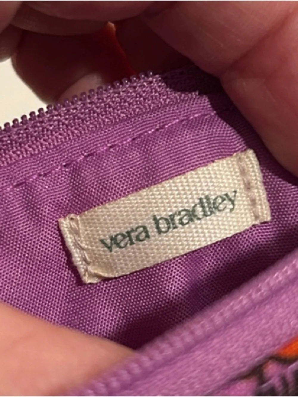 Vera Bradley Purple Floral Zip Pouch